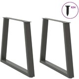  Noge blagovaonskog stola V-oblika 2 kom antracit 80x(72-73 3)cm | shoptok.hr