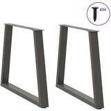  Noge za jedilno mizo v obliki črke V 2 kosa antracit 80 x (72-73,3) cm jeklo, (22123443) | Shoptok.si