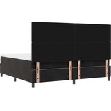  Postelja z vzmetnico z vzmetnico Črna 200 x 200 cm Žamet - - črna - 102.68 - 200 x 200 cm - | Shoptok.si