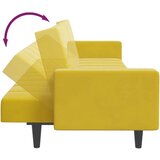  Kavč dvosed s stolčkom za noge rumen žamet, (21228589) | Shoptok.si