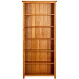  Knjižna omara 6-nadstropna 80x22,5x180 cm trdna hrastovina | Shoptok.si