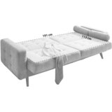 MID.YOU ZOFA S POSTELJNO FUNKCIJO, siva tekstil, leseni material | Shoptok.si