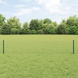 vidaXL Ograjni stebri 11 kosov U-kanal Zelena 40 cm Jeklo, Šesterokotna ograda Zelena 0.4x25 m Jeklo Cene