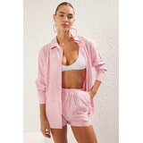 TRENDYOLMILLA Ženski komplet košulja i šorts Tbess25Au00009, Roze Cene