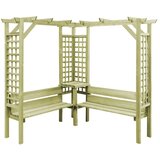  Kutna pergola s klupom od impregnirane borovine | shoptok.hr