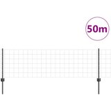 Euro ograda s postom 50 x 0,6 m Čelik premazan PVC-om Siva | shoptok.hr