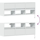  Zidni TV ormarić s LED svjetlima bijeli 130x31x45 cm | shoptok.hr