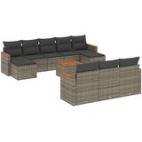  11-dijelni set vrtnih sofa od poliratana s jastucima sivi | shoptok.hr