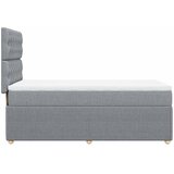  Okvir kreveta s oprugama i madrac svjetlosivi 80x200cm tkanina | shoptok.hr