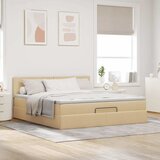  Otomanski krevet s madracem i LED krem 160x200cm tkanine | Eponuda.ba