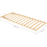 vidaXL podnica za krevet s 13 letvica podesivo uzglavlje 80 x 200 cm | shoptok.hr