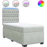  Box spring krevet s madracem svjetlosivi 90x190 cm baršunasti | shoptok.hr
