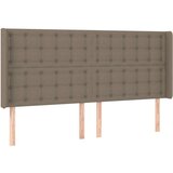  LED uzglavlje smeđesivo 183 x 16 x 118/128 cm od tkanine | shoptok.hr