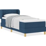 Box Spring Krevet s Madracem - Plava - 80x200 cm - Tkanina | shoptok.hr