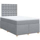vidaXL Krevet s oprugama i madracem svjetlosivi 120x190 cm od tkanine | shoptok.hr