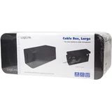 cable box, 407 x 157 x 133.5 mm, black, KAB0062