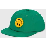 Market Pamučna kapa sa šiltom x Smiley boja: zelena, s aplikacijom