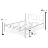 Hanah home Francuski krevet K90, 120x95x200 cm, Bijeli | Eponuda.ba