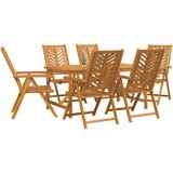  Vrtni set za objed 7 pcs Smeđa Čvrsto drvo akacije | Eponuda.com