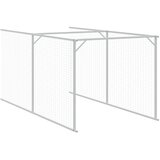  Kućica za pse s krovom svjetlosiva 117 x 405 x 123 cm čelična | shoptok.hr