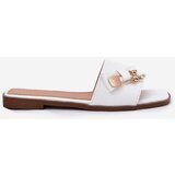Boto Women's Flat Heeled Slippers With Bow White Sallariela | Shoptok.si