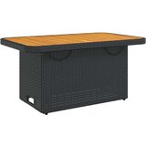  Vrtni stol crni 90 x 55 x 71 cm od poliratana i bagremovog drva | shoptok.hr