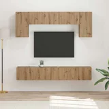Komplet TV omaric 5 pcs Visok sijaj bela Konstruiran les - - Bela - 79.51 - 98 x 31 x 29,5 cm - 2025-vidaXL-Uvoz_2