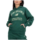 New Balance ATHLETICS VARSITY HOODIE Zelena