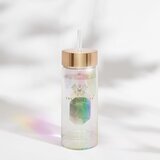 Crystallove Straw Water Bottle Posoda za vodo s slamico Hologram - Amethyst 400 ml | Shoptok.si
