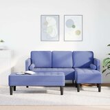 SOFA 2 kosa sofaset z blazinami jeanse modra tkanina, (22094655) u