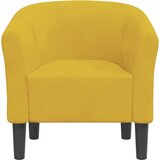 Zaobljena stolica žuta baršunasta | shoptok.hr