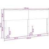  Uzglavlje s prirodnim rubom ROSTOCK Bijela 135 cm | shoptok.hr