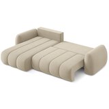 Makamii Svjetlo smeđa sklopiva/s prostorom za odlaganje kutna garnitura od bouclé tkanine (s lijevim kutom/s ležaljkom) Pele – | shoptok.hr