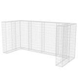  Gabionska trojna ograda za koš za smeti jeklo 250x100x120 cm | Shoptok.si