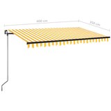 Tenda na ručno uvlačenje 400 x 350 cm žuto-bijela | shoptok.hr