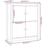  Komoda bijela 83 x 41,5 x 100 cm od masivne borovine | shoptok.hr