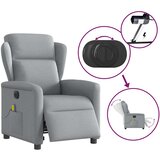  Električni masažni naslonjač od tkanine svjetlosivi | shoptok.hr