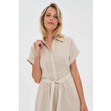 Marisse Beige Viscose-Linen Dress | ePonuda.com