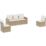 Maison Chic Seti vrtnega pohištva - Vrtna garnitura - Vrtni pohištvo set 5-delna z blazinami bež poli ratan, (21821145) | Shoptok.si