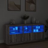  Komoda s LED svjetlima boja sivog hrasta 162 x 37 x 67 cm | shoptok.hr
