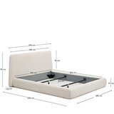 Kave Home Bež oblazinjena zakonska postelja brez letvenega dna 160x200 cm Martina – | Shoptok.si