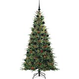 vidaXL Umjetno božićno drvce s nogom s stalakom Zelena 210 cm PE i PVC | shoptok.hr