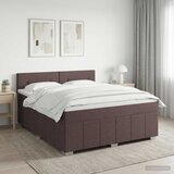 Boxspring krevet s madracem Tamno smeđa 160 x 200 cm Tkanina | shoptok.hr