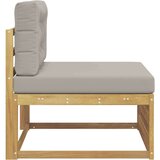  Srednja sofa za van Čvrsto drvo akacije Bijela - Bijela i svijetlosiva srednja sofa | shoptok.hr