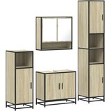  4-dijelni set kupaonskog namještaja boja hrasta sonome drveni | shoptok.hr