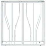  Konzolni stol 70 x 30 x 70 cm od nehrđajućeg čelika i stakla | shoptok.hr