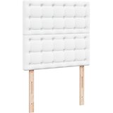  s oprugama i madracem bijeli 90 x 200 cm od umjetne kože | shoptok.hr