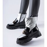 Gemre Black-silver lacquered snow boots Winter | Eponuda.ba