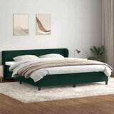 Krevet s oprugama s madracima tamno zeleni 180x220 cm baršun | shoptok.hr