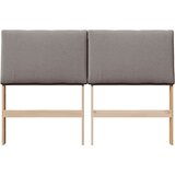 vidaXL Tapecirani uzglavlje Sivo-smeđa 150 cm Čvrsto borovo drvo | shoptok.hr